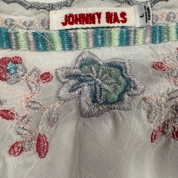 Johnny Was Women's Hayden Tunic In White Multi Colored Embroidery Size Large - Picture 6 of 10